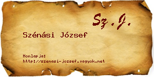 Szénási József névjegykártya