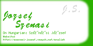 jozsef szenasi business card